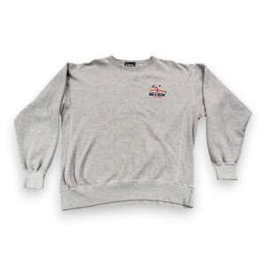 Vintage Famous Daves Sweater Adult EXTRA LARGE Gray Sweatshirt BBQ Blues Pig Y2K